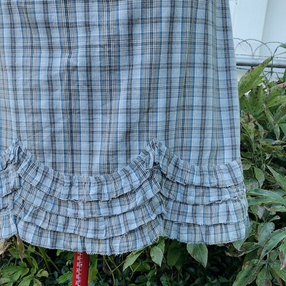 Converse One Star Plaid Cotton Ruffle Sundress, Size 8 - Picture 4 of 9